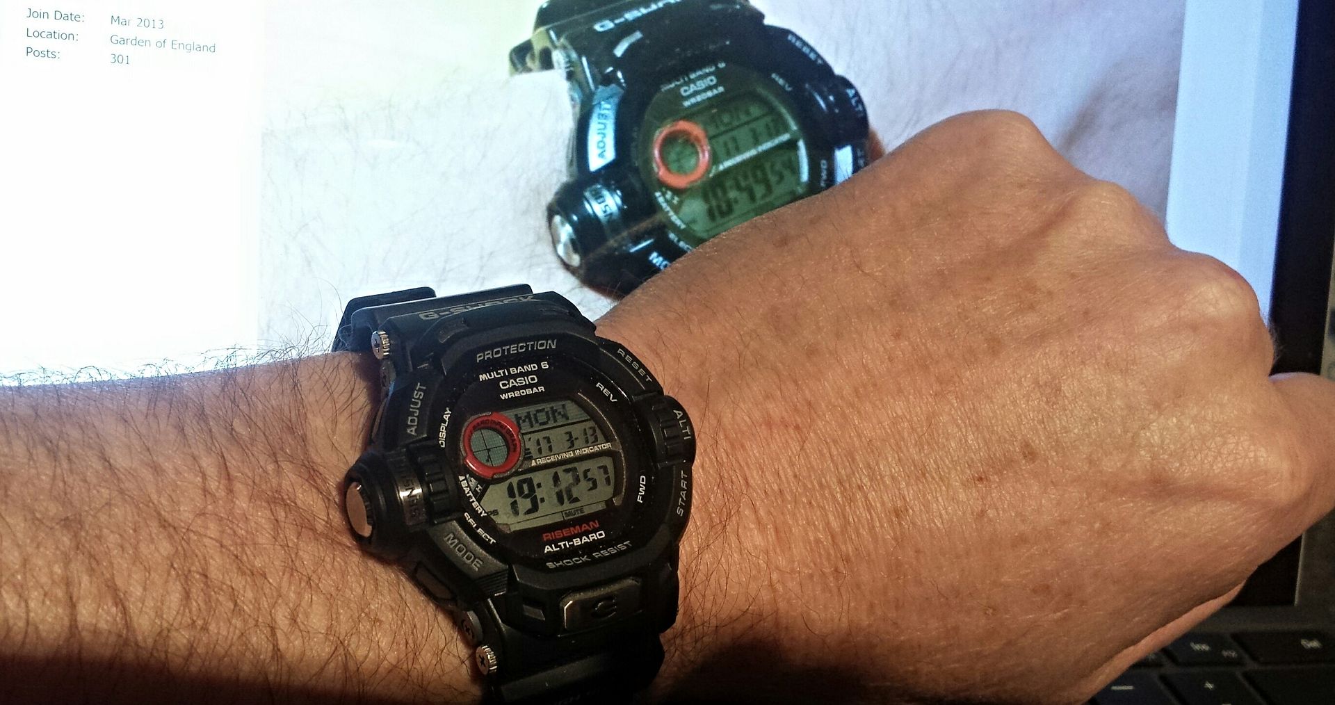 g shock hands stuck